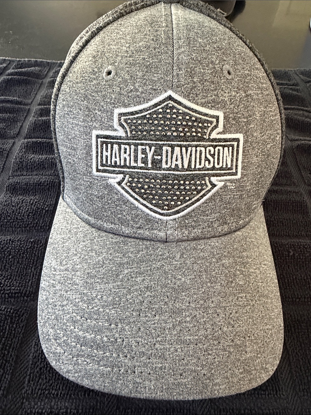 Harley-Davidson Gray Heather Embroidered Shield Baseball Cap